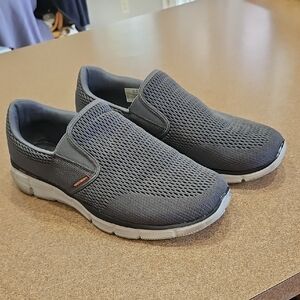 Skechers Gray Loafers Slip-On Comfort Shoes